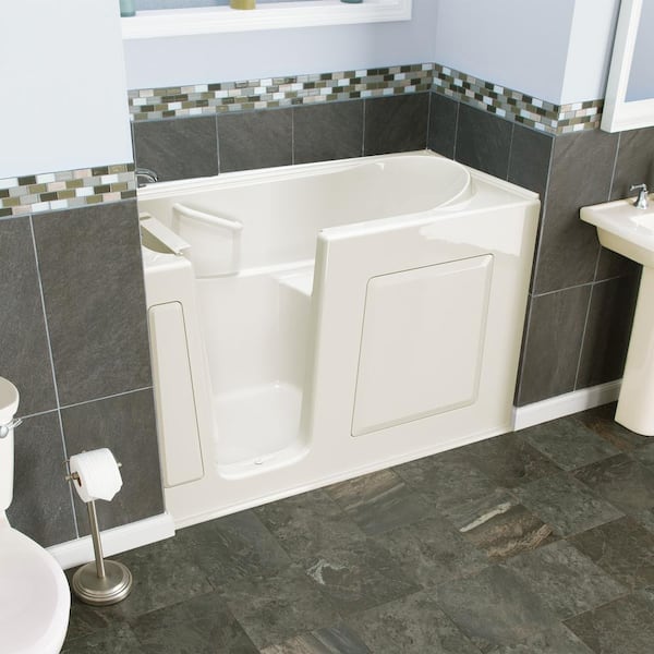 Value Series 60 in. Left Hand Walk-In Bathtub in Biscuit