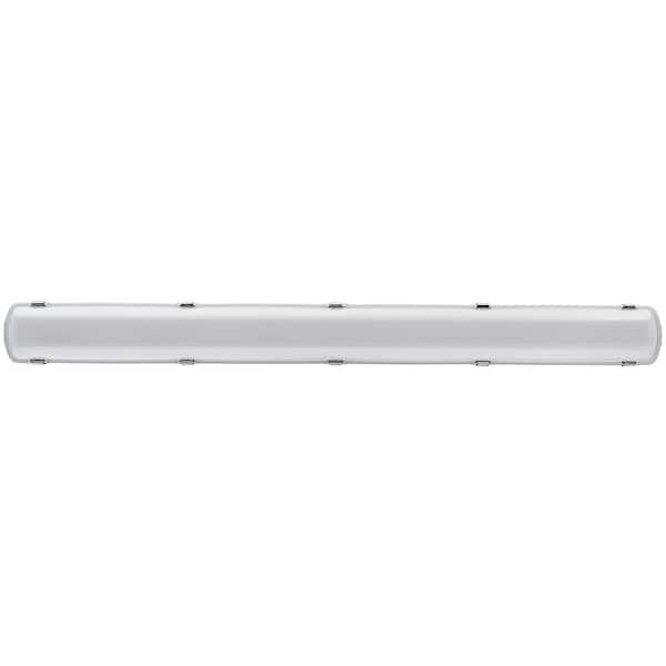 Vapor Tight 4 ft. 3600 Lumens Integrated LED White Wraparound Light 34-Watt 4000K Bright White (4-Pack) Vapor Tight 4 ft. 3600 Lumens Integrated LED White Wraparound Light 34-Watt 4000K Bright White (4-Pack)