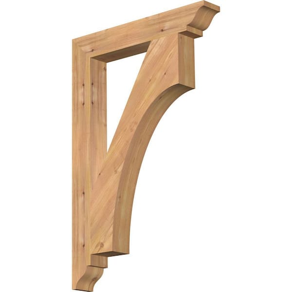 Ekena Millwork 3.5 in. x 36 in. x 24 in. Western Red Cedar Westlake Traditional Smooth Bracket