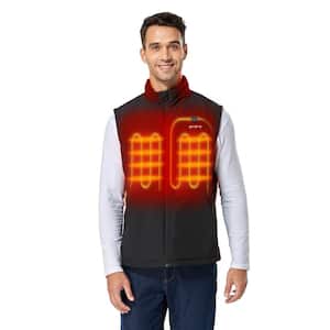 Men's Large Black 7.38-Volt Lithium-Ion Heated Golf Vest with 1 Upgraded Battery Pack