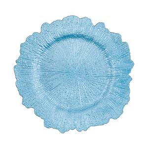 13 in. D Light Blue Reef Set Of 4 Polypropylene Charger Plates