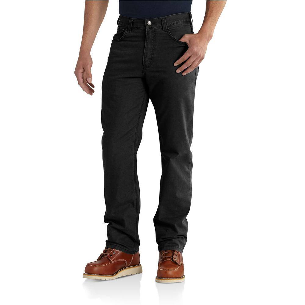 UPC 889192851016 product image for Carhartt Men's 34 in. x 32 in. Black Cotton/Spandex Rugged Flex Rigby 5-Pocket P | upcitemdb.com