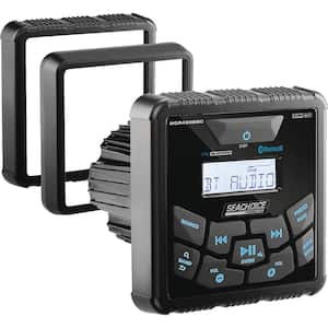 Bluetooth In-Dash Marine Gauge Stereo, Square Face