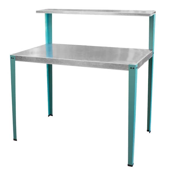 AmeriHome Multi-Use Steel Table/Work Bench with Teal Legs