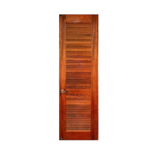 GREENWOOD 24 in. x 80 in. Full Louver Hardwood Interior Door Slab