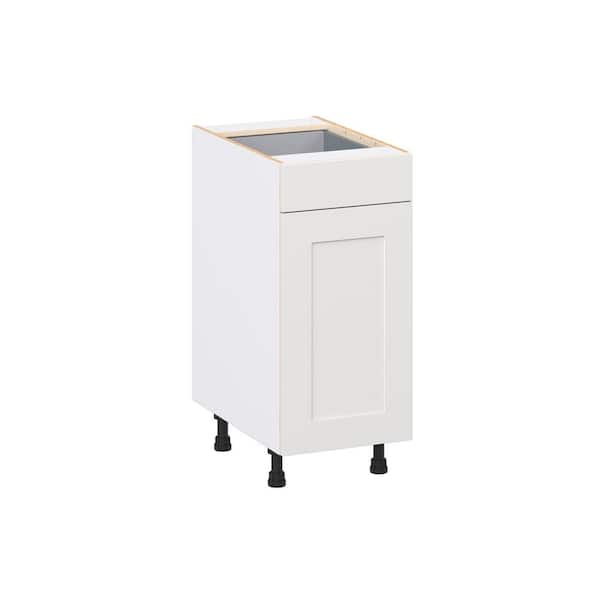 Roseland 15 in. W x 24 in. D x 34.5 in. H Assembled Shaker Base Kitchen Cabinet in Warm White with Drawers