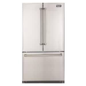 26.1 cu. ft. 36 in. W French Door Refrigerator in Stainless Steel with Interior Ice Maker, Standard Depth