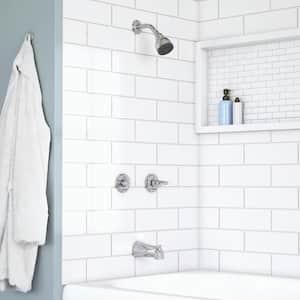 Aragon 2-Handle 1-Spray Tub and Shower Faucet in Chrome (Valve Included)