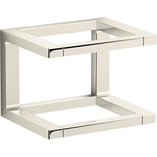 Draft 6 in. Towel Bar Frame in Vibrant Polished Nickel