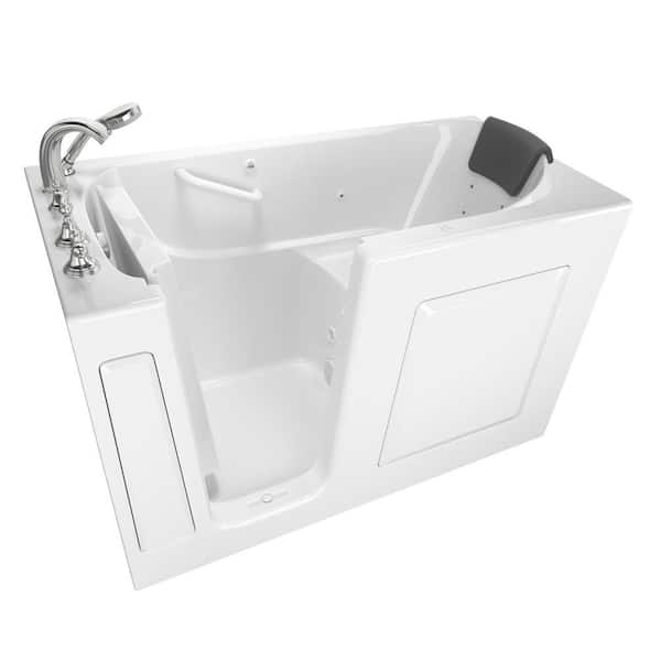 American Standard Gelcoat Premium Series 60 in. Left Hand Walk-In Whirlpool Bathtub in White