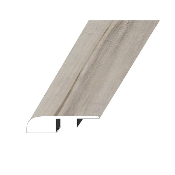 null VICTORUM Axiom Frost 0.6 in. Thick x 1.4 in. W x 94.5 in. L SPC Vinyl End Cap Molding