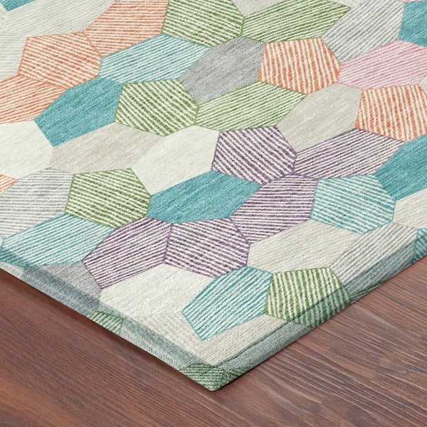 Chantille Machine Washable Indoor/Outdoor Abstract ACN2573 Pearl 9 ft. x 12 ft. Area Rug