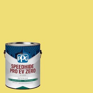 Speedhide Pro EV Zero 1 gal. PPG1215-4 Canary Yellow Flat Interior Paint