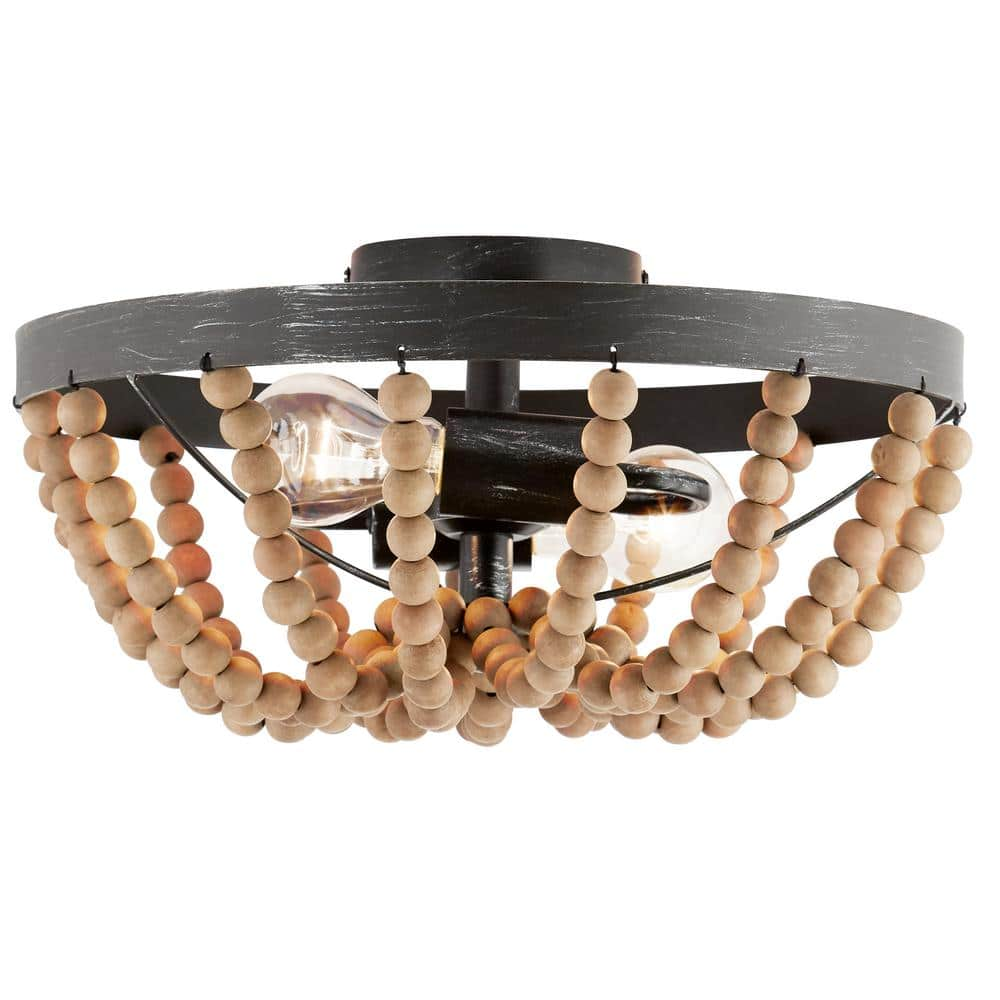 15&#34; Doxon Boho Semi-Flush Mount Pendant Brown - River of Goods