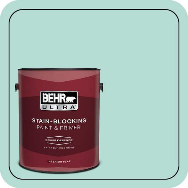 BEHR ULTRA 1 gal. #490C-3 Balmy Seas Extra Durable Flat Interior Paint & Primer