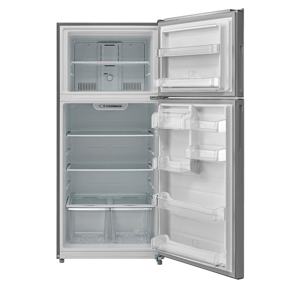 Avanti 18 Cu. Ft. Stainless Steel Top Freezer Refrigerator with Ice Maker