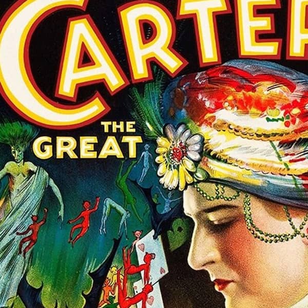 希少 激レア 50sヴィンテージ マジック通貨 ポスター ペーパーアート スカル HomeRoots 36 in. Multicolor Vintage C1920S Carter Vintage Magic