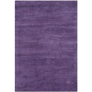 Himalaya Purple Doormat 3 ft. x 5 ft. Solid Area Rug