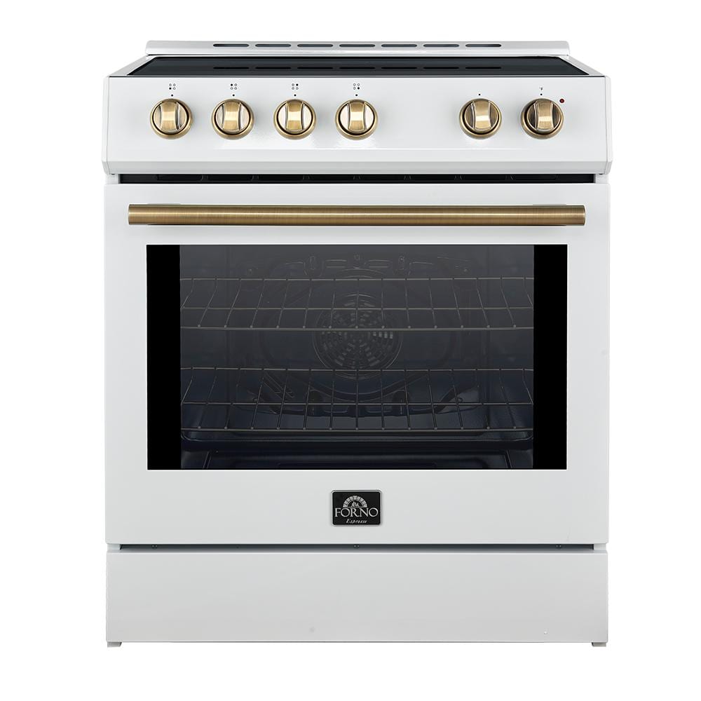 Forno Leonardo 30 in. Induction Range 4-Burner Elements in White