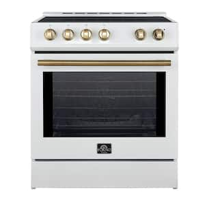 Leonardo 30 in. Induction Range 4-Burner Elements in White