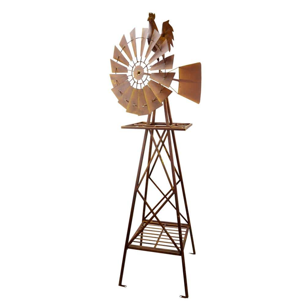 Rustic Rooster Windmill 34294 The Home Depot   Wind Spinners 34294 64 1000 