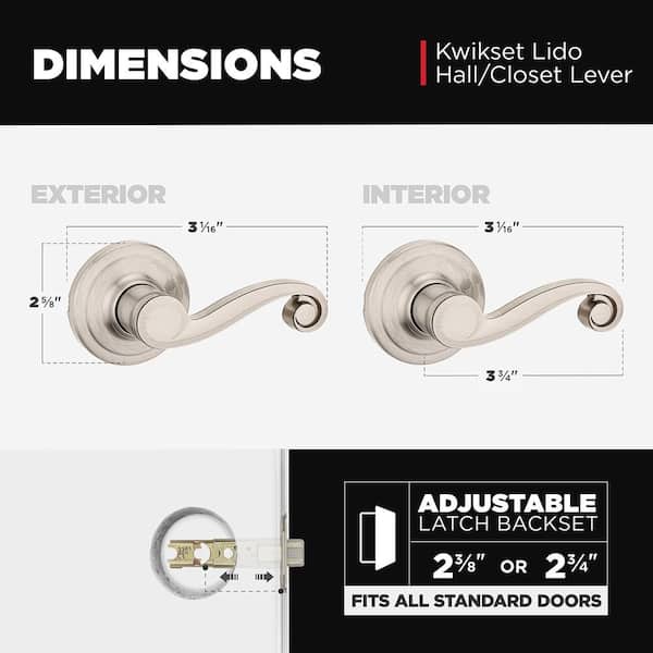 Kwikset Lido Satin Nickel Hall/Closet Door Handle 720LL 15 CP