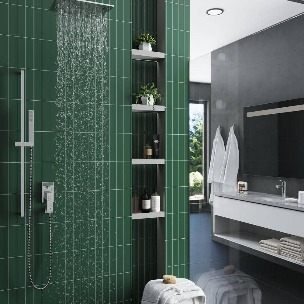 Matte Green Ceramic Subway Wall and Floor Tile