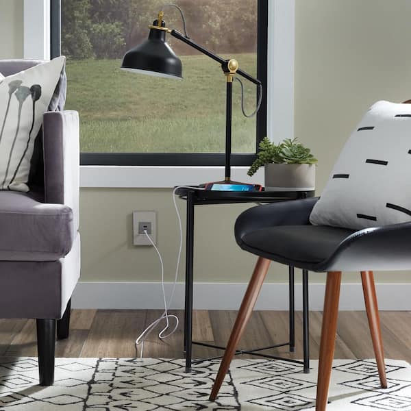 adorne 6.0 Amp Ultra-Fast USB Type A/C Duplex Outlet, Magnesium