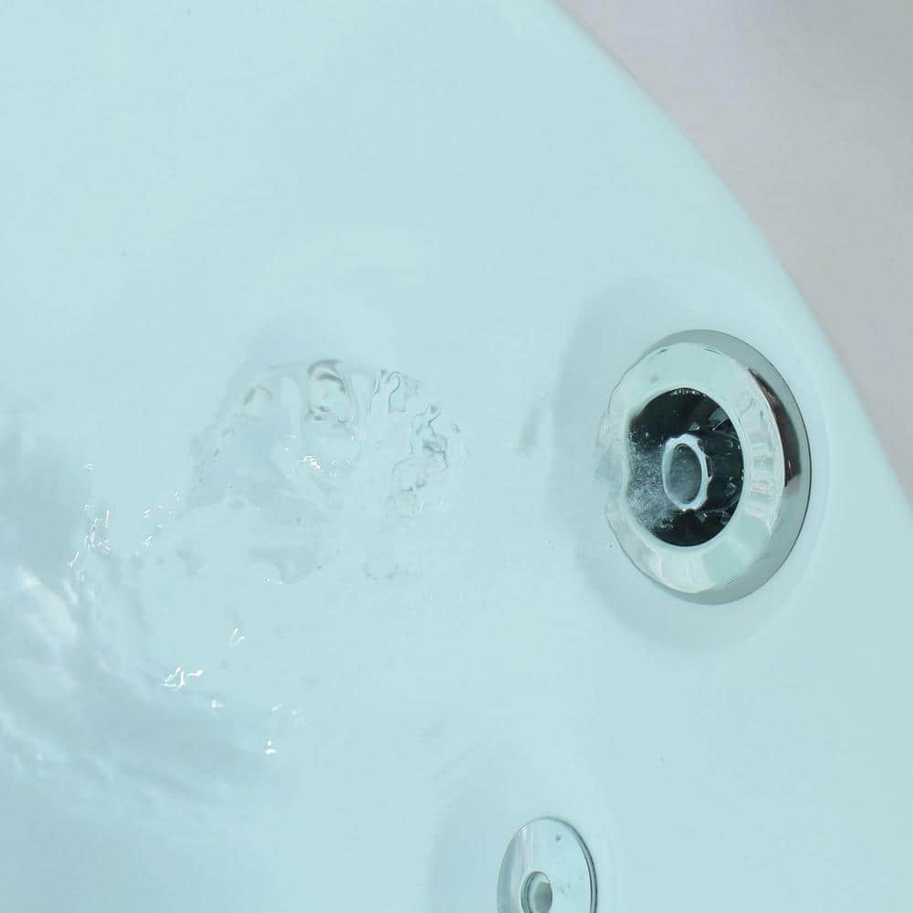 71'' White Acrylic Alcove Whirlpool Bathtub with Jets