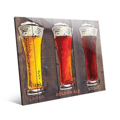 Variation Of Lagers Acrylic Abstract Wall Art Print 11 in. x 14 in.
