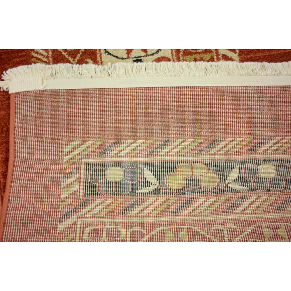 Rust Red Rectangular Synthetic 9' x 12' Area Rug