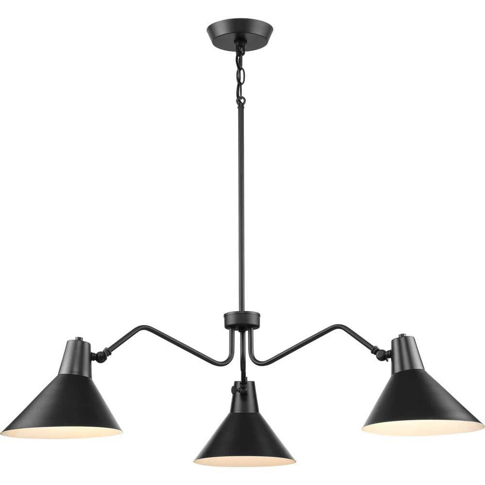 Progress Lighting Trimble Collection 3-Light Matte Black Chandelier ...