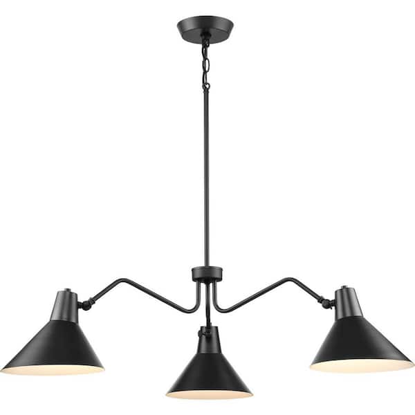 Trimble Collection 3-Light Matte Black Chandelier