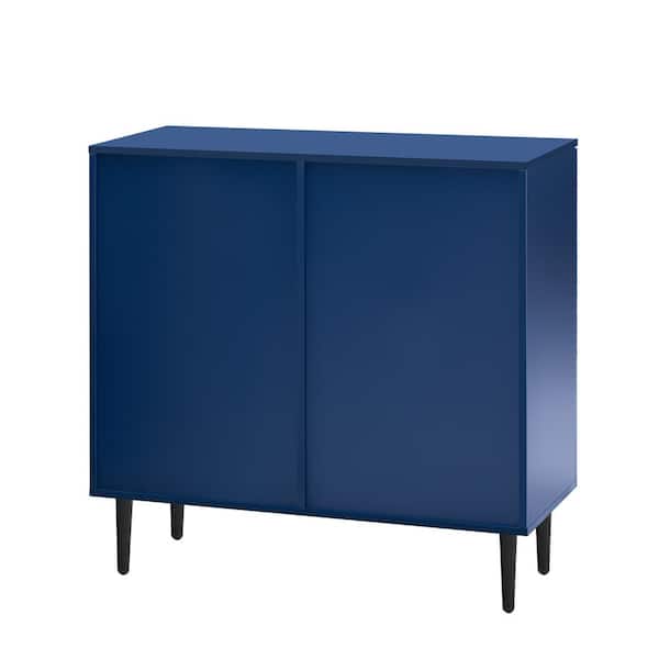 CHRISTOPHER KNIGHT HOME Mirod Modern Minimalist Navy Blue MDF Top