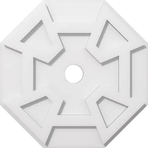 1 in. P X 5-1/2 in. C X 16 in. OD X 2 in. ID Logan Architectural Grade PVC Contemporary Ceiling Medallion