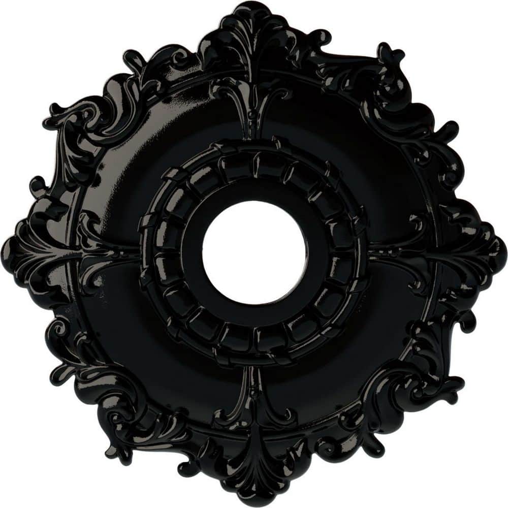 18" Black Pearl Polyurethane Round Ceiling Medallion