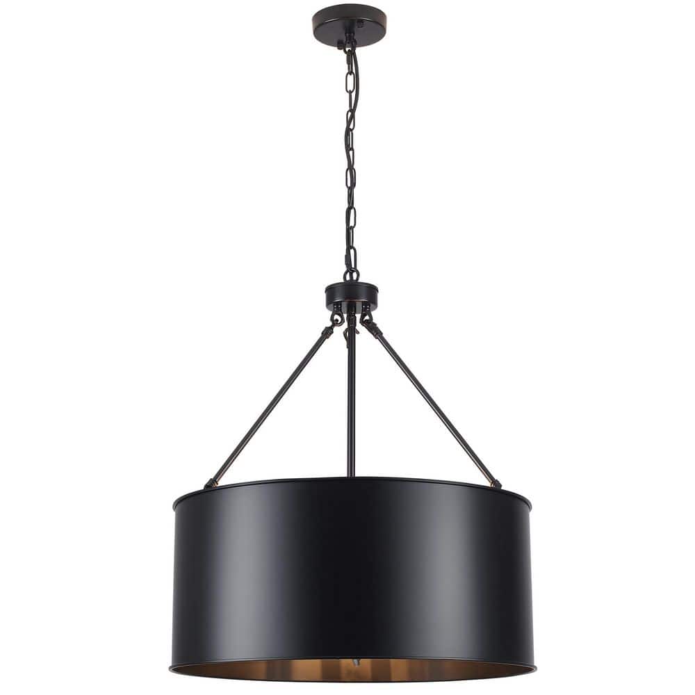 5 Light Black Drum Chandelier for Dining Room Modern Metal Drum Pendant Light Fixture for Foyer with No Bulbs Included price history on PriceWatchPro