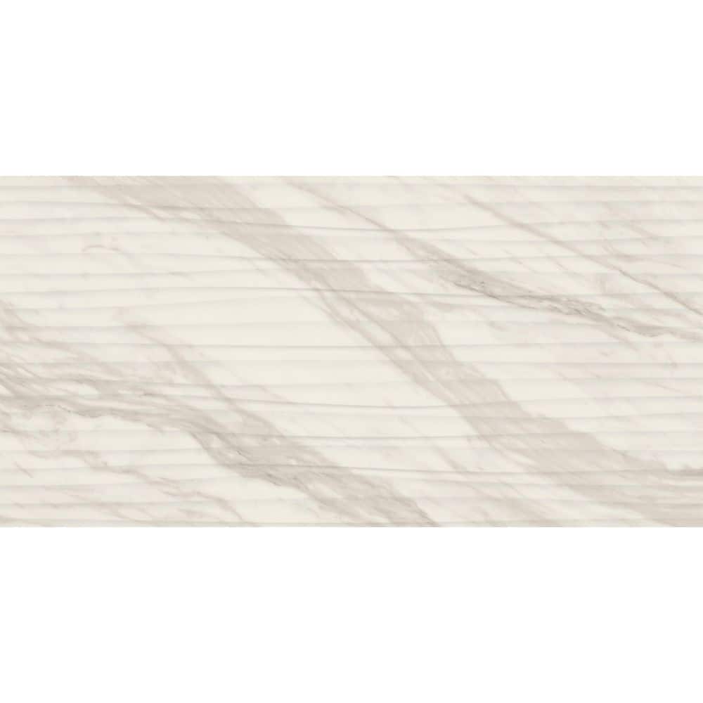 Perpetuo Timeless White 12 in. x 24 in. Satin Ceramic Wavy Wall Tile (15.52 sq. ft./ Case) price history on PriceWatchPro