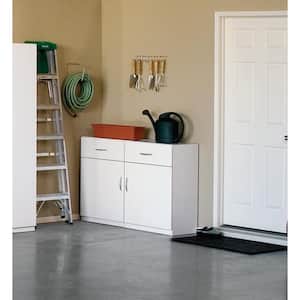 15.25 in. D x 24 in. W x 34.75 in. D White Laminate 1-Door and 1-Drawer Base Cabinet Closet System