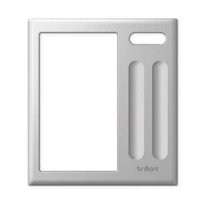 Smart Home Control 2-Switch Panel Snap-On Frame in Silver