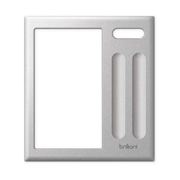 Brilliant Smart Home Control 2-Switch Panel Snap-On Frame in Silver