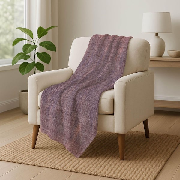 Premium Machine Washable ASB893 Mauve 50 in. x 70 in. Sherpa Throw Blanket