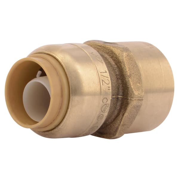 SharkBite 1/2 in. Push-to-Connect x FIP Brass Adapter Fitting (4-Pack)