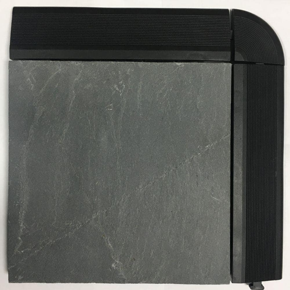 Black and Brown PVC Interlocking Deck Tile Kit