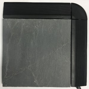 PVC Deck Tile Edge Kit 3 in. W x 12 in. L Black with 20 Edge and 4 Corners