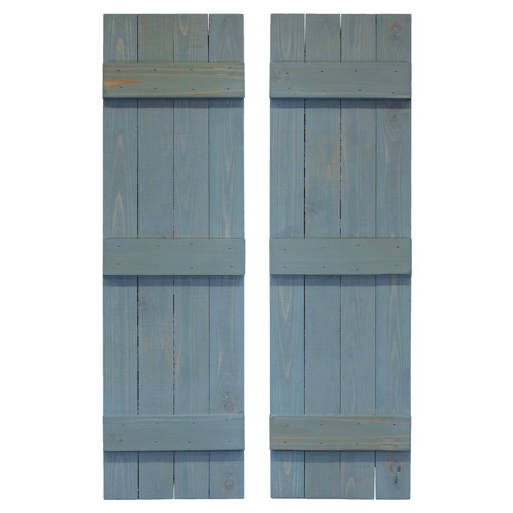 Dogberry 14 in. x 36 in. Wood Traditional Provincial Blue Board and