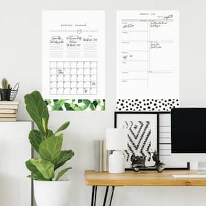 Monthly Blue Planner Dry Erase Peel and Stick Giant Wall Decals