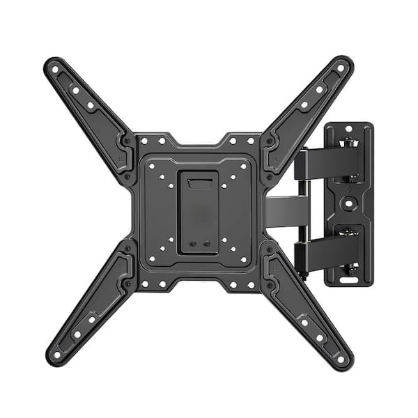 Full Motion TV Wall Mount Bracket Fits 26-55 in. TVs Articulating Swivel Tilt Black with Hardware Kit 1 Pack