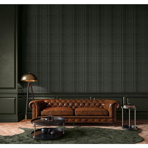 Evergreen Classic Plaid Vinyl Peel and Stick Wallpaper Roll (Covers 40.5 sq. ft.)