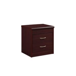 2-Drawer Mahogany Nightstand 19 in. x 17 in. x 15.5 in.